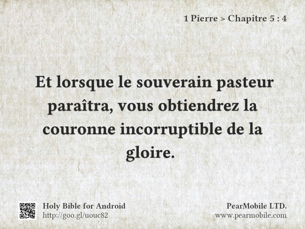 1 Pierre, Chapitre 5:4